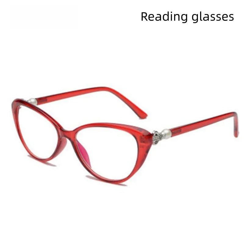 European and American Fashion Cat-Eye Large-Frame Reading Glasses for Middle-Aged and Elderly Women for Daily Wear
