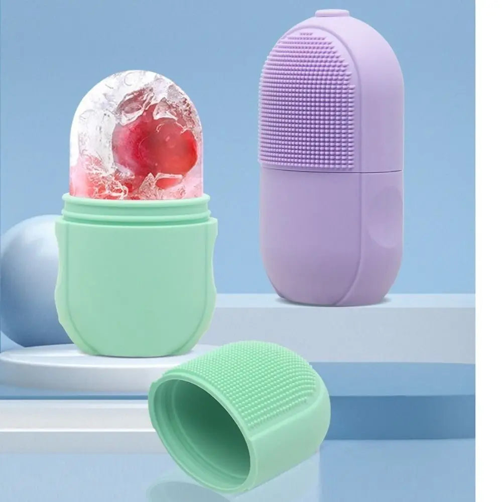 Silicone Face Massage Ice Roller Skin Care Multifunctional Face Ice Cube Mold Reusable Cooling Massager Puffy Eyes Roller